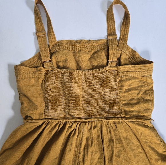 Old Navy linen romper mustard sz M - Picture 9 of 10